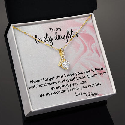 To My Lovely Daughter From Mom - Alluring Beauty Necklace