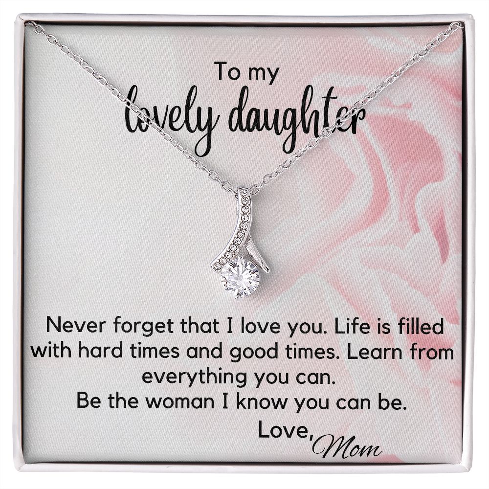 To My Lovely Daughter From Mom - Alluring Beauty Necklace