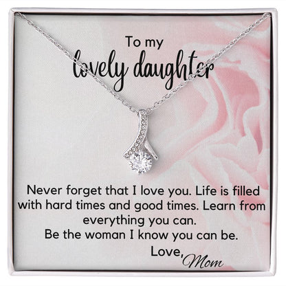 To My Lovely Daughter From Mom - Alluring Beauty Necklace
