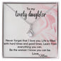 To My Lovely Daughter From Mom - Alluring Beauty Necklace