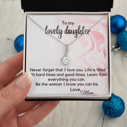 To My Lovely Daughter From Mom - Alluring Beauty Necklace