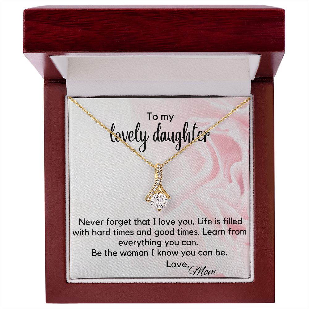 To My Lovely Daughter From Mom - Alluring Beauty Necklace