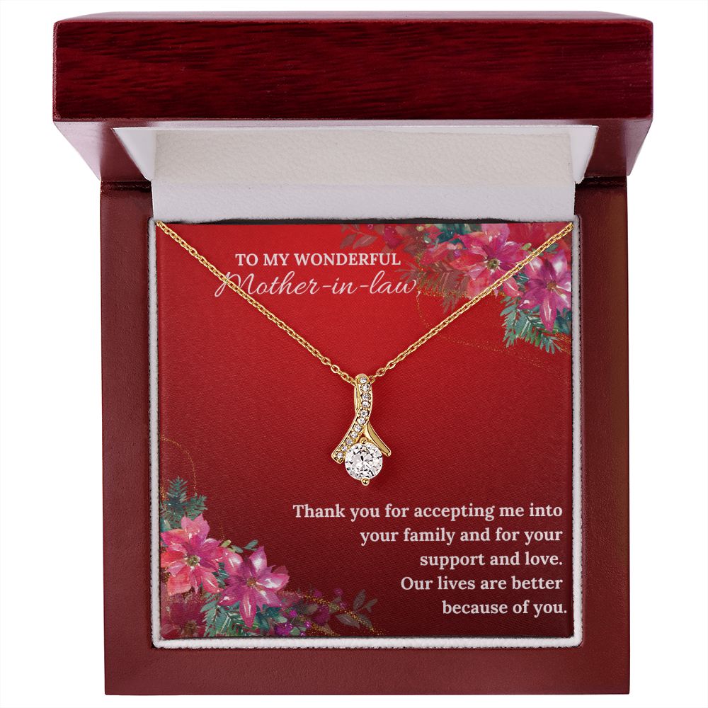 To My Wonderful Mother-In-Law - Christmas Alluring Beauty Necklace