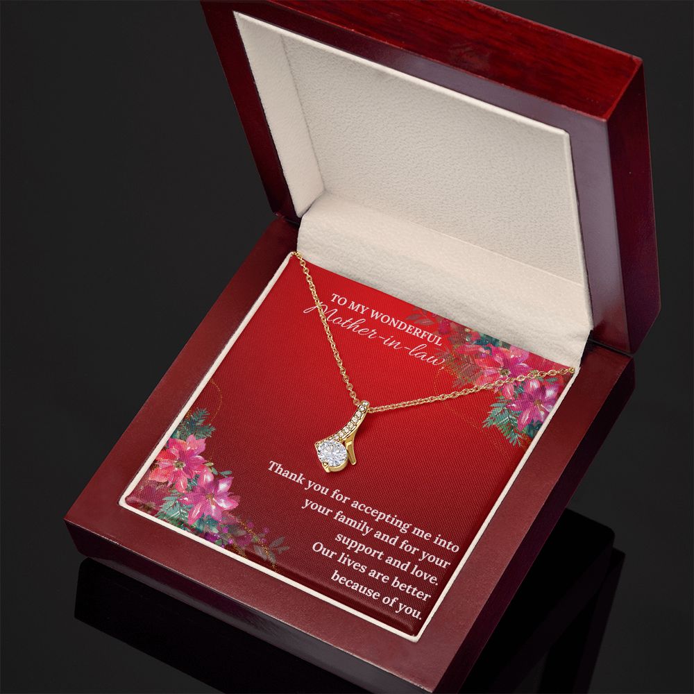 To My Wonderful Mother-In-Law - Christmas Alluring Beauty Necklace