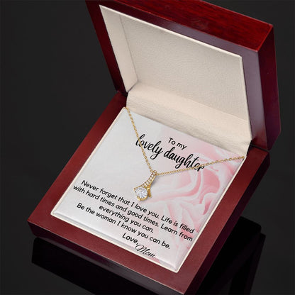 To My Lovely Daughter From Mom - Alluring Beauty Necklace
