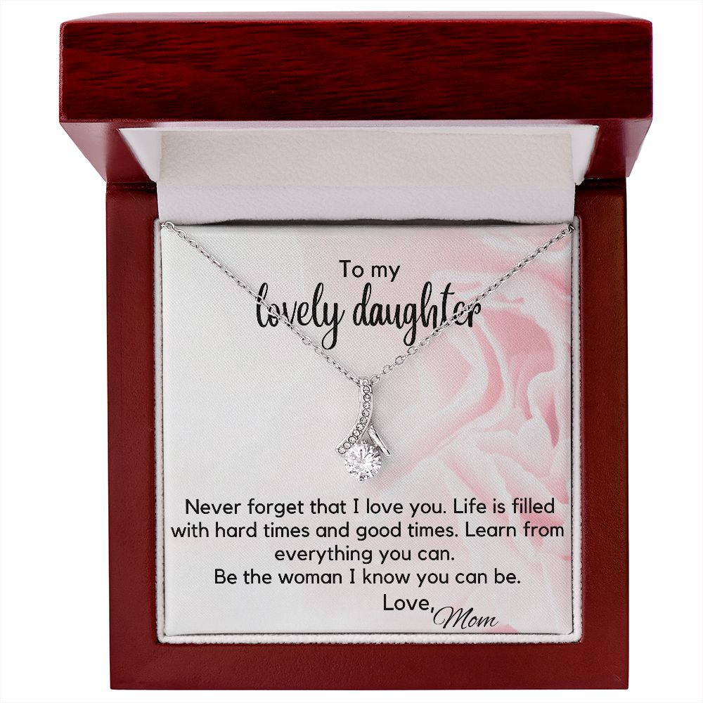 To My Lovely Daughter From Mom - Alluring Beauty Necklace