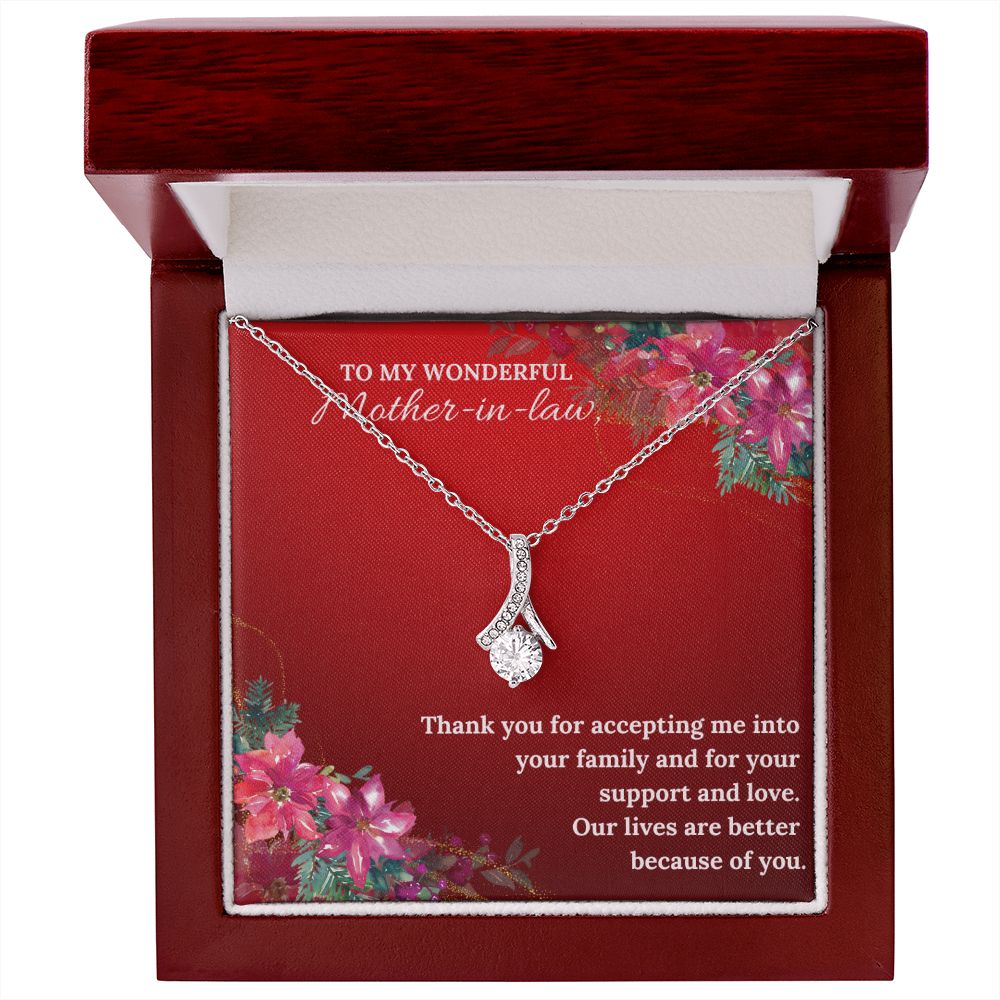 To My Wonderful Mother-In-Law - Christmas Alluring Beauty Necklace