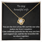 To My Beautiful Wife - Love Knot Necklace