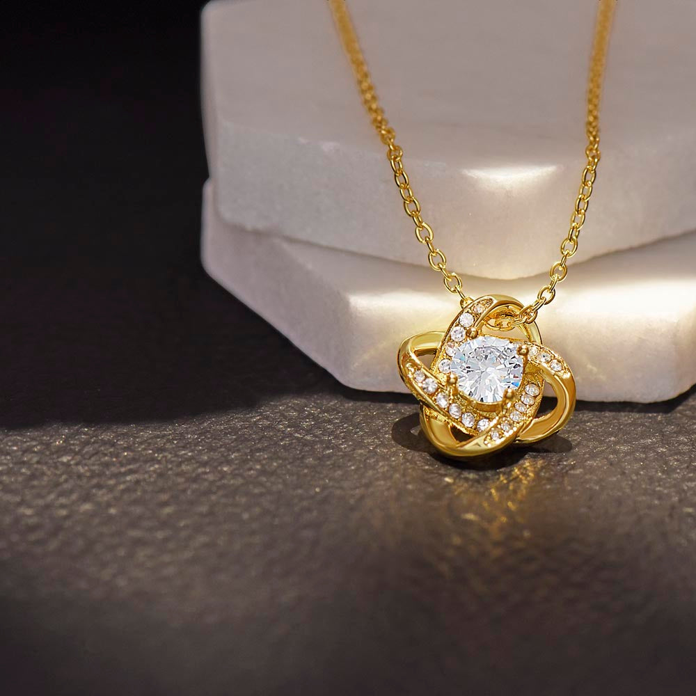 To My Beautiful Wife - Love Knot Necklace