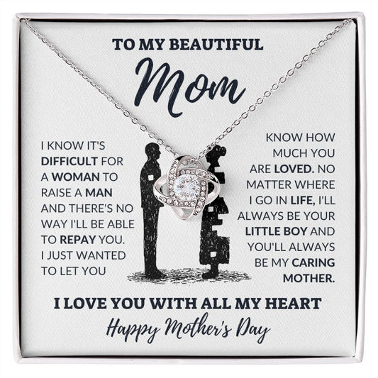 To My Beautiful Mom - Love Knot Necklace [Mother's Day Limited Edition]
