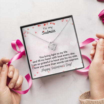 To My Soulmate - Valentine' Day Love Knot Necklace