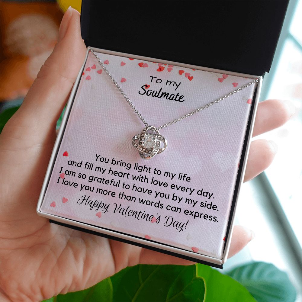 To My Soulmate - Valentine' Day Love Knot Necklace