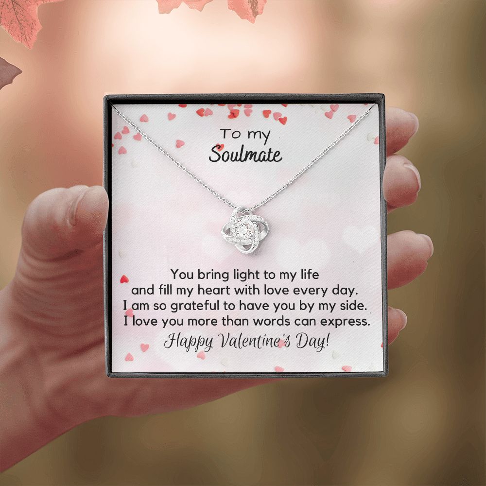 To My Soulmate - Valentine' Day Love Knot Necklace