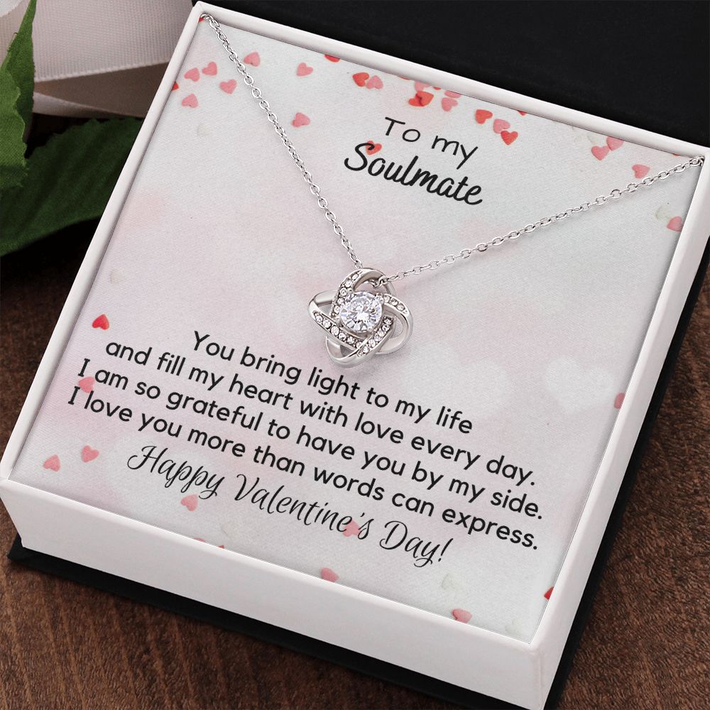 To My Soulmate - Valentine' Day Love Knot Necklace