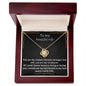 To My Beautiful Wife - Love Knot Necklace