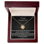To My Beautiful Wife - Love Knot Necklace