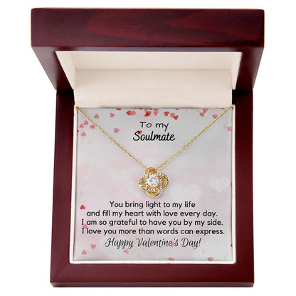 To My Soulmate - Valentine' Day Love Knot Necklace