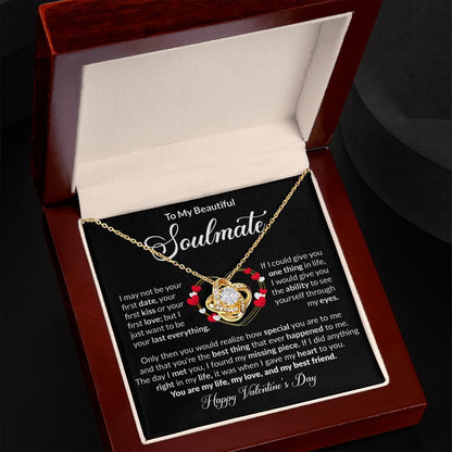 To My Beautiful Soulmate - Love Knot Necklace [Valentine's Day Edition]