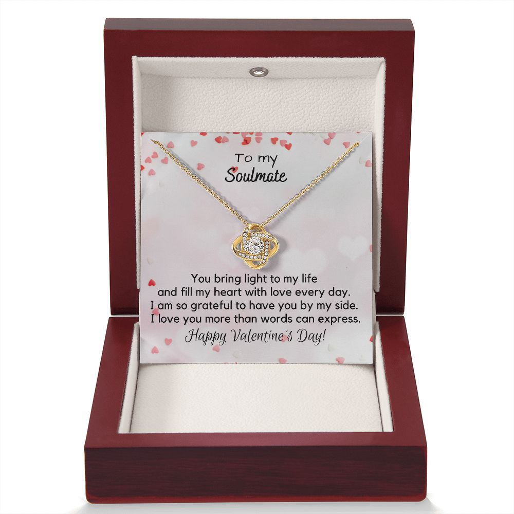 To My Soulmate - Valentine' Day Love Knot Necklace