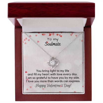To My Soulmate - Valentine' Day Love Knot Necklace
