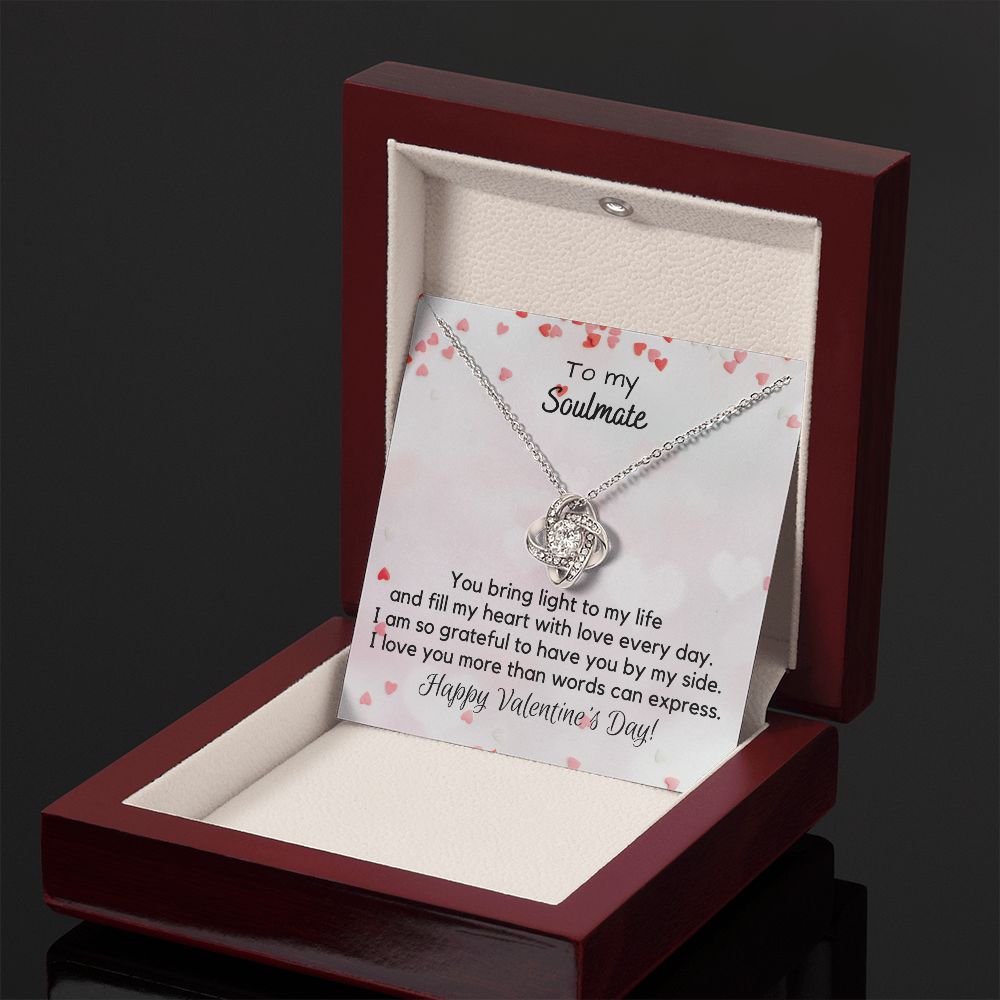 To My Soulmate - Valentine' Day Love Knot Necklace