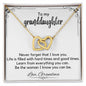 To My Granddaughter From Grandma - Interlocking Hearts Necklace