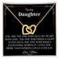 To My Daughter - Interlocking Hearts Necklace