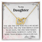 To My Daughter - Interlocking Hearts Necklace