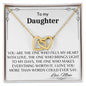 To My Daughter - Interlocking Hearts Necklace
