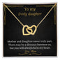 To My Lovely Daughter - Interlocking Heart Necklace