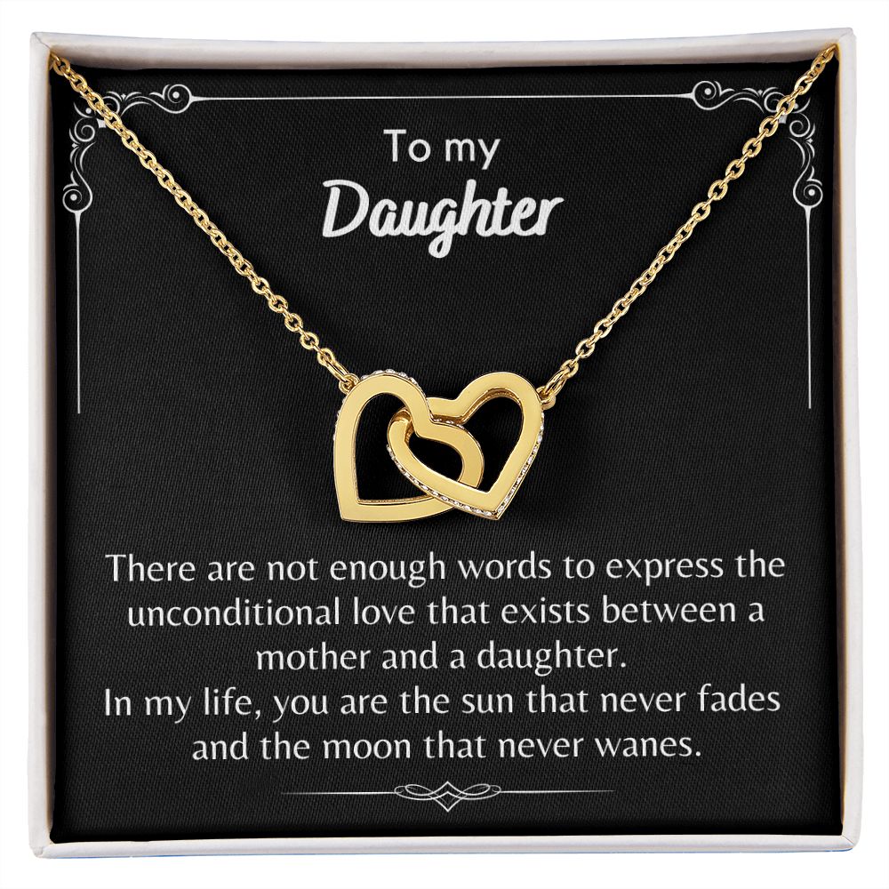 To My Daughter - Interlocking Hearts Necklace