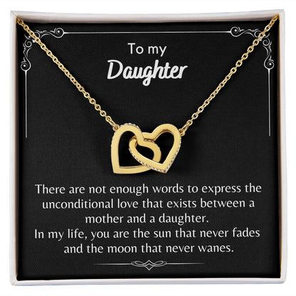 To My Daughter - Interlocking Hearts Necklace