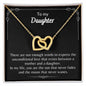 To My Daughter - Interlocking Hearts Necklace