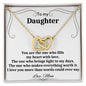 To My Daughter - Interlocking Hearts Necklace