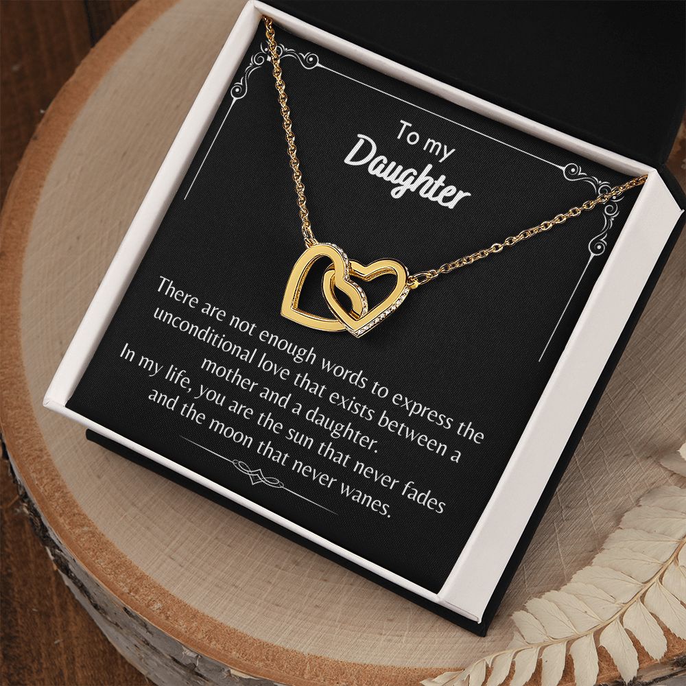 To My Daughter - Interlocking Hearts Necklace