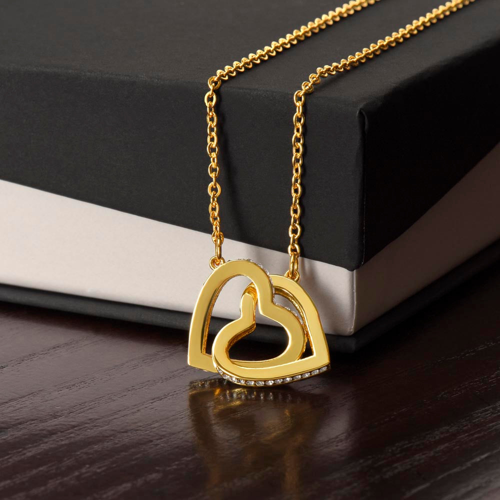 To My Daughter - Interlocking Hearts Necklace