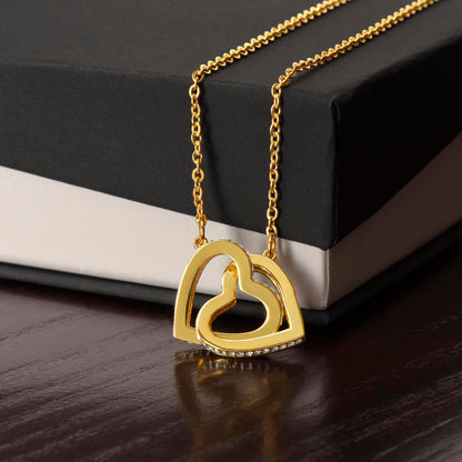 To My Daughter - Interlocking Hearts Necklace