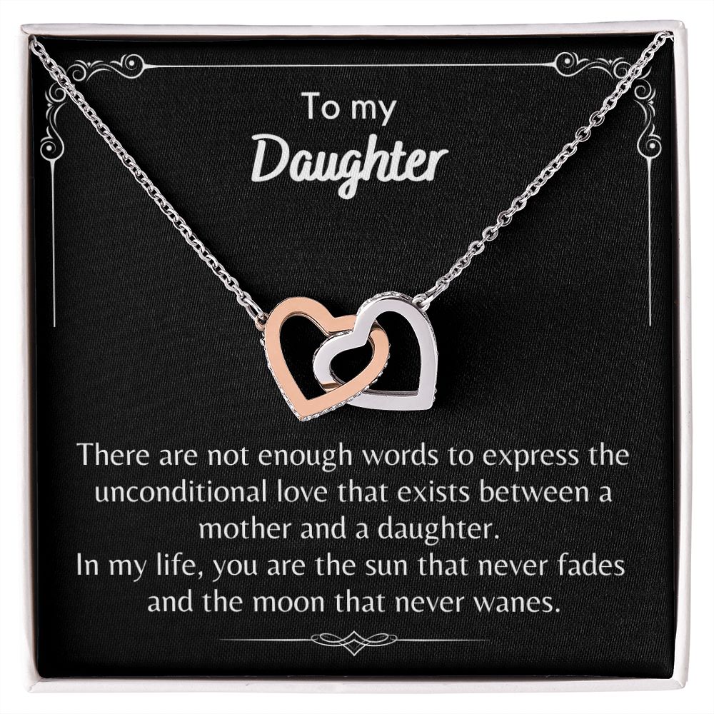 To My Daughter - Interlocking Hearts Necklace