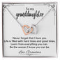 To My Granddaughter From Grandma - Interlocking Hearts Necklace