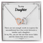 To My Daughter - Interlocking Hearts Necklace