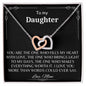 To My Daughter - Interlocking Hearts Necklace