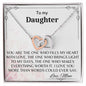 To My Daughter - Interlocking Hearts Necklace