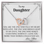 To My Daughter - Interlocking Hearts Necklace