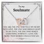 To My Soulmate - Interlocking Hearts Necklace