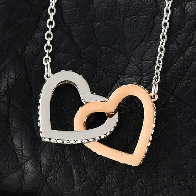 To My Daughter - Interlocking Hearts Necklace