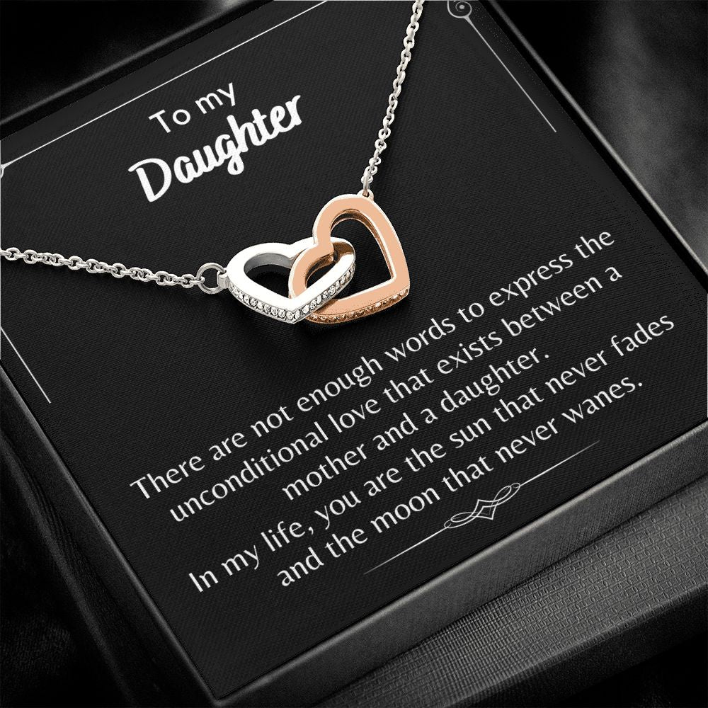 To My Daughter - Interlocking Hearts Necklace