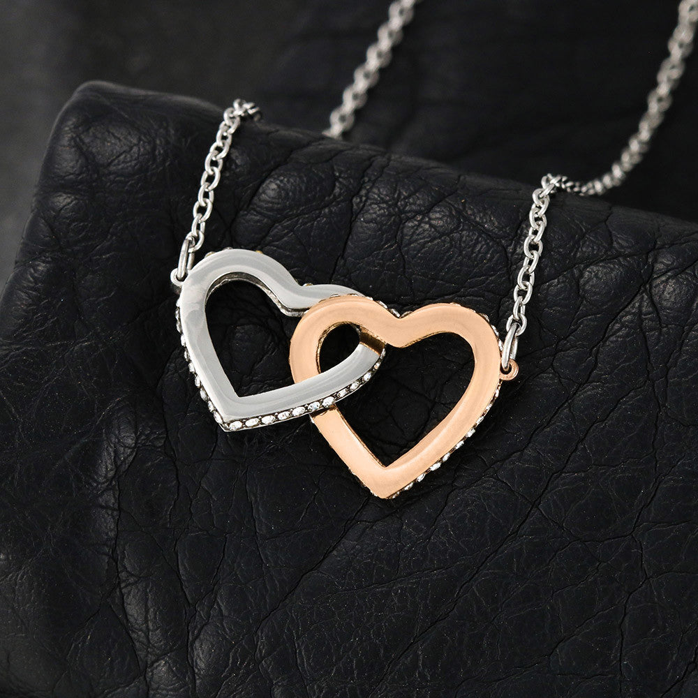 To My Daughter - Interlocking Hearts Necklace