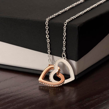 To My Daughter - Interlocking Hearts Necklace
