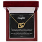 To My Daughter - Interlocking Hearts Necklace
