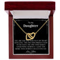 To My Daughter - Interlocking Hearts Necklace